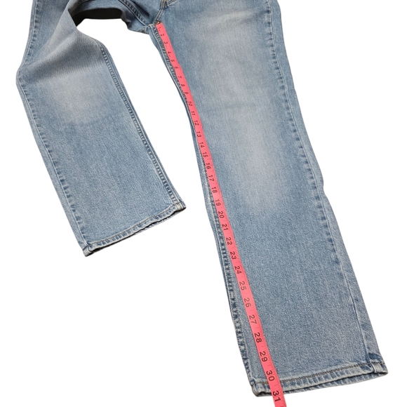 Mens 511 Levi's Light Blue Straight Leg Jeans Slim 36x32 Run Small - Picture 10 of 13